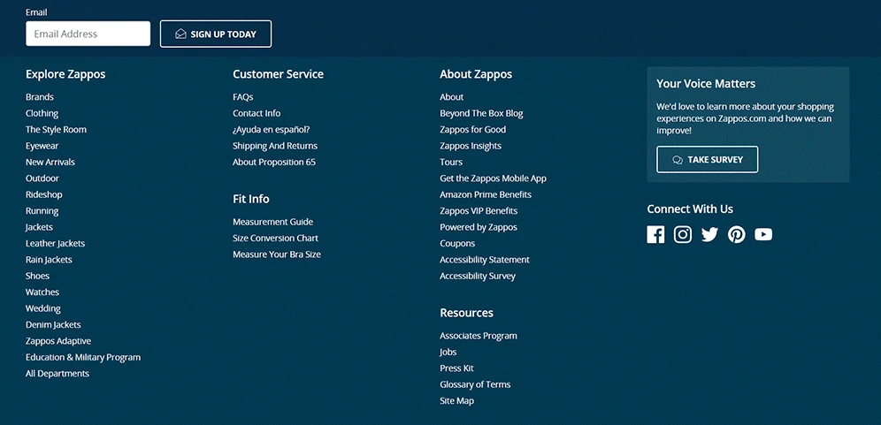 Website navigation